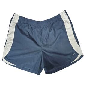 Nike Navy and White Running Shorts Women's Size M (8-10)